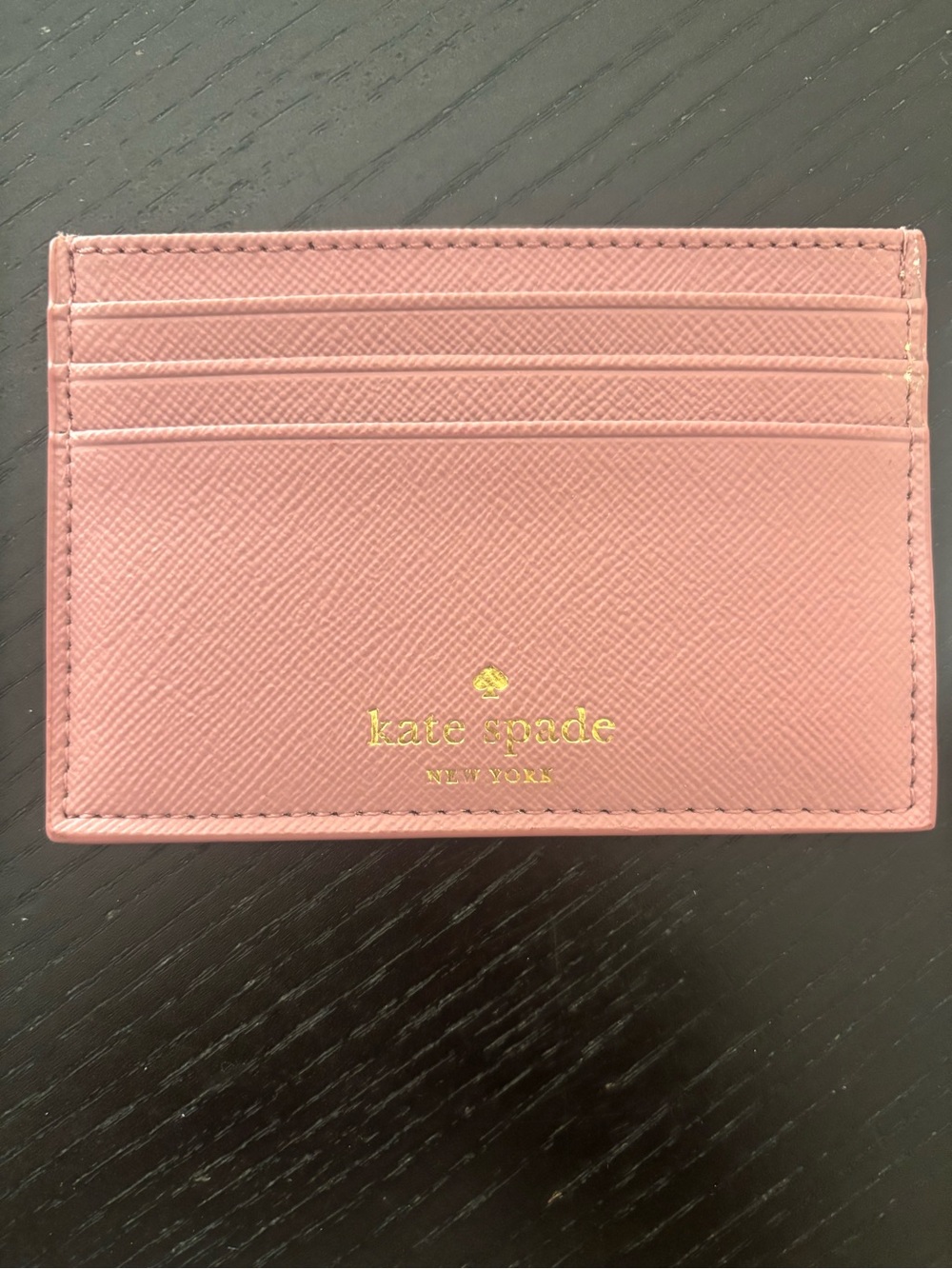 kate spade chunky glitter dusty pink Leather Card Case - Picture 4 of 6